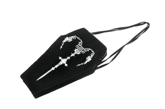 ABG013 - Coffin style handbag with sword print - Image 4