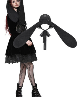 ACP009 - Dark bunny ears bonnet