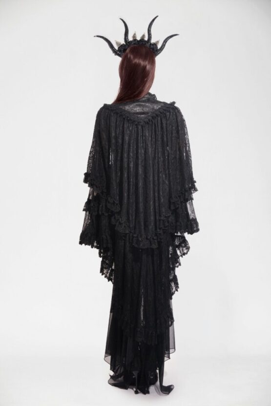 BW151 - Elegant gothic vintage lace oversized sleeves cape - Image 2