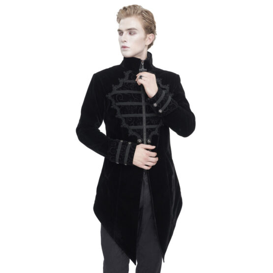 CT21501 - Velvet Gothic Swallow Tail Coat - Image 4