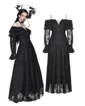 DW1011 - Gothic off shoulder lace dress