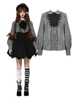 IW116 - Striped scholarly gothic shirt