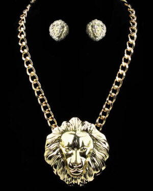 SNE4008GD - Lionhead Necklace - Gold