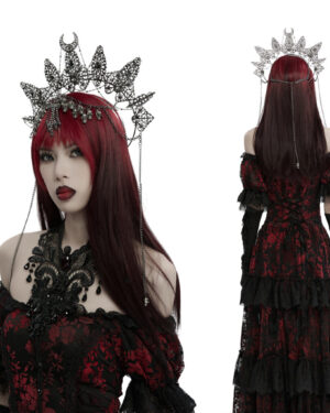 WS737 - Skull chain moon crown