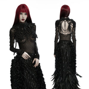 WS739 - Gothic skull beaded neck cover