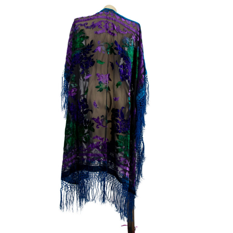 1821 - Velvet Kaftan, Blue Multi - Image 2