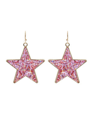 27305 - g star sequin fish hook ear, pnk