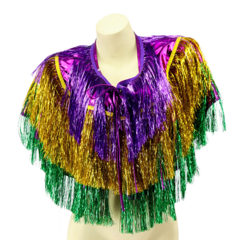 8853 - Mardi Gras tinsel shawl - Image 3