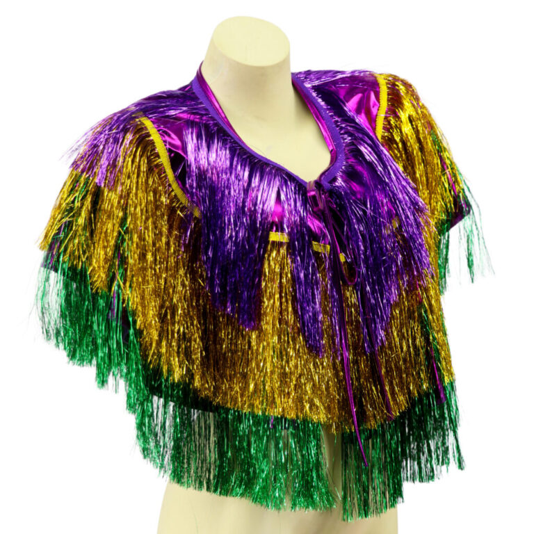 8853 - Mardi Gras tinsel shawl