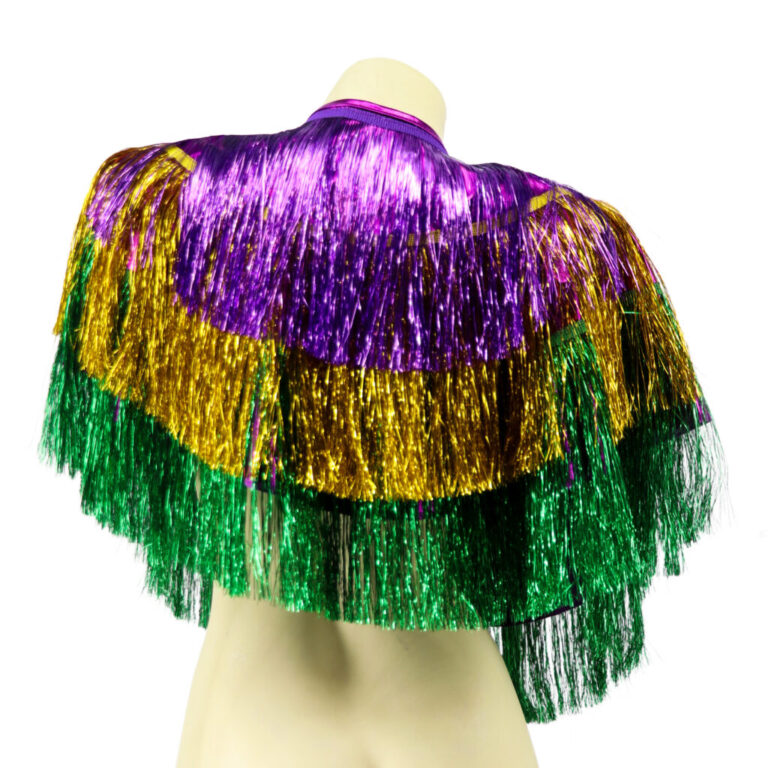 8853 - Mardi Gras tinsel shawl - Image 2