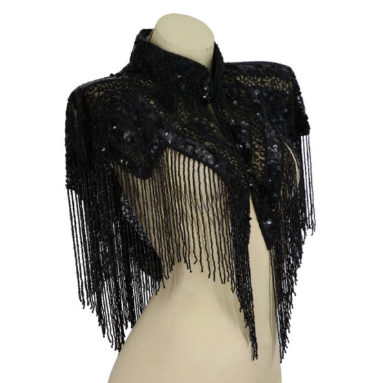 8891 - Beaded Shawl with collar - Image 6