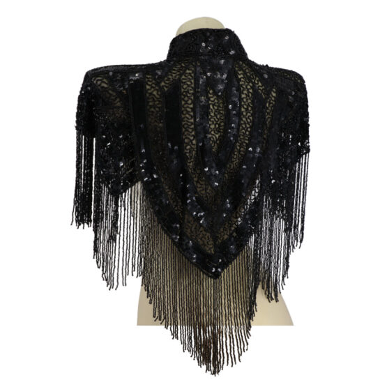 8891 - Beaded Shawl with collar - Image 4