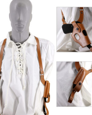RL5005 - Double shoulder holster harness, brown