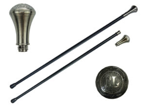 T28255 - 37" Walking Cane with Zinc Handle