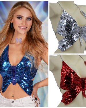 2278 - Sequins Butterfly Top