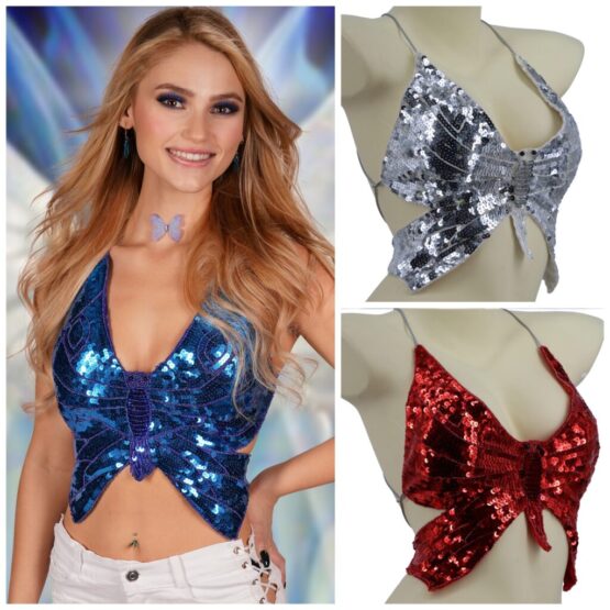 2278 - Sequins Butterfly Top