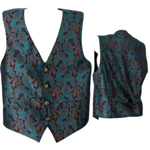 200116 - Paisley jacquard short pirate vest