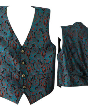 200116 - Paisley jacquard short pirate vest