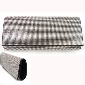 910003 - Silver rhinestone clutch