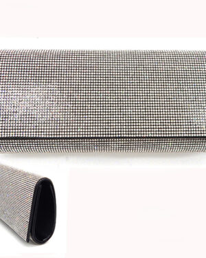 910003 - Silver rhinestone clutch