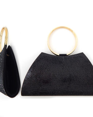 910008 - Bling rhinestone clutch-black