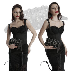 OS756 - Goth rose rivet bag