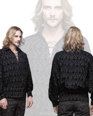SHT20 - Gothic Skull Brocade Shirt
