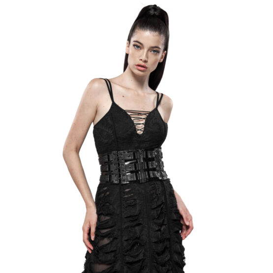 WS323 - Love Imprisonment Heavy Metal Imprisonment Waist Girdle-BLK-XL/2XL