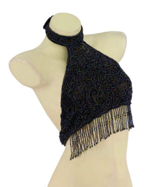 2199 - Beaded Paisley Top - AB w/fringes