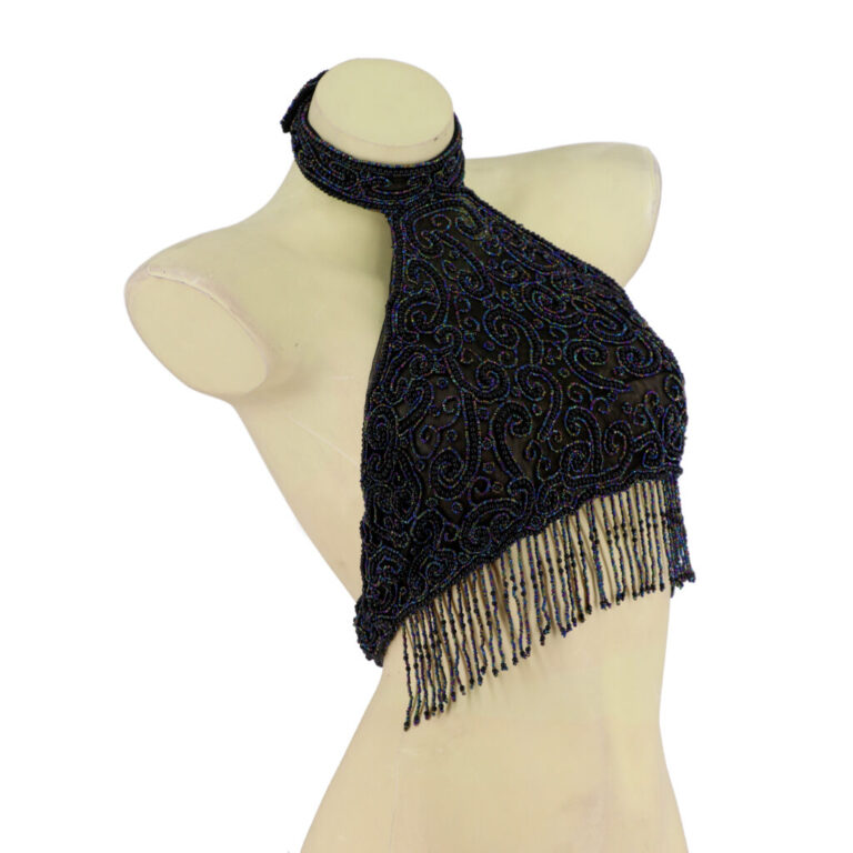 2199 - Beaded Paisley Top - AB w/fringes - Image 3