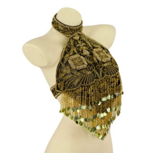 2200 - Beaded Halter Top AB w/Gold Coin