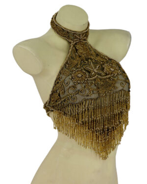 2201 - Beaded Top - AB w/gfringes