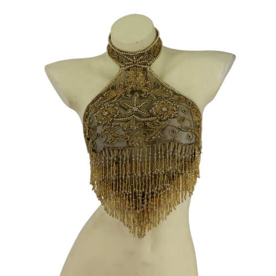 2201 - Beaded Top - AB w/gfringes - Image 3