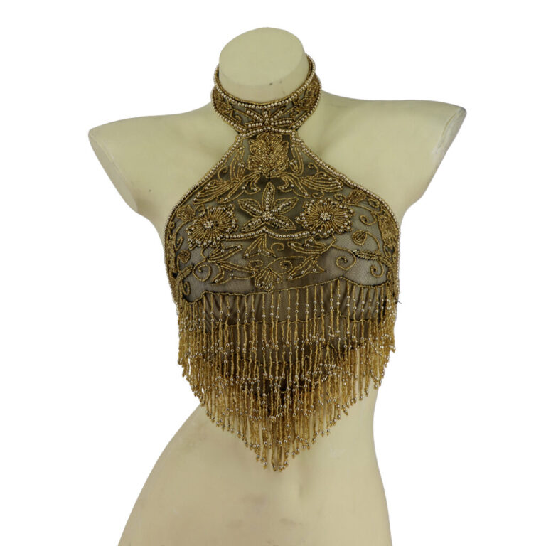 2201 - Beaded Top - AB w/gfringes - Image 3