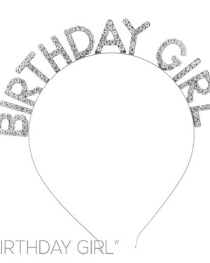 72039 - Birthday Girl Headband -Silver