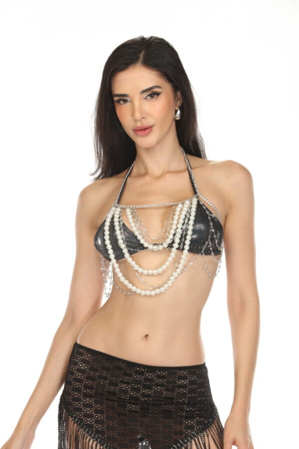 14769 - Pearls and stones layered chain harness - Image 5