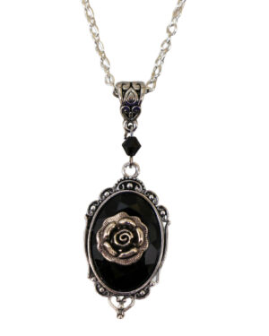 55523 - Rose cameo earrings