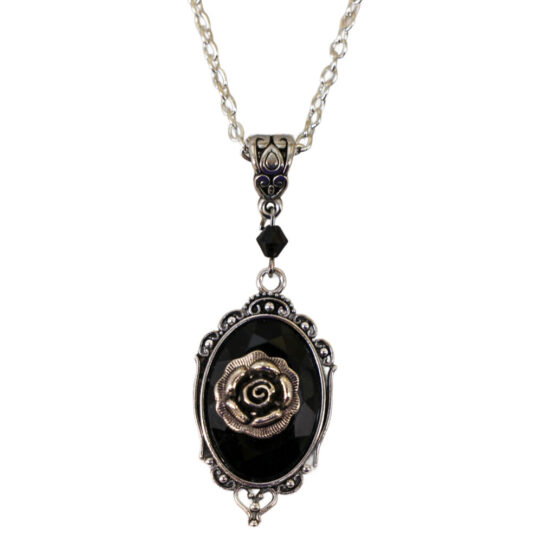 55523 - Rose cameo earrings