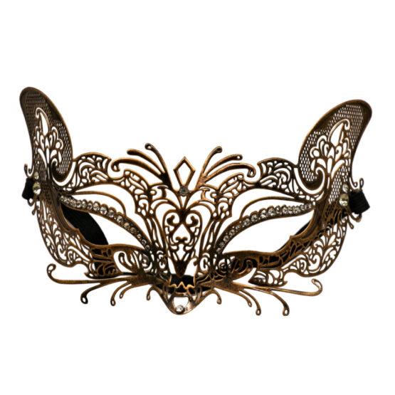 63263 - Metal Mask w/ Diamonds and Elastic Band - Image 2