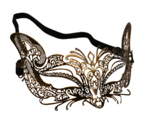 63263 - Metal Mask w/ Diamonds and Elastic Band