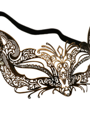 63263 - Metal Mask w/ Diamonds and Elastic Band