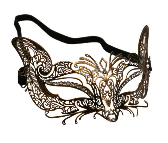 63263 - Metal Mask w/ Diamonds and Elastic Band