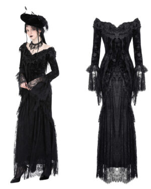 DW932 - Gothic lace bodycon dress