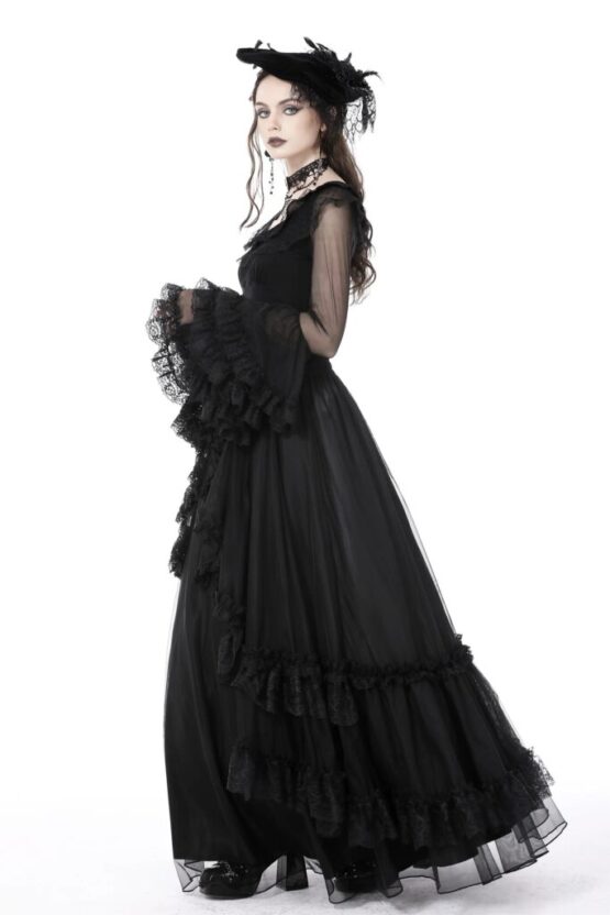 KW264 - Gothic Vintage Maxi Skirt - Image 5