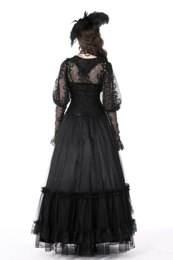 KW264 - Gothic Vintage Maxi Skirt - Image 2