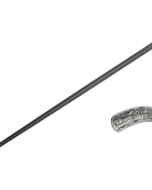T281201SL - 35.5" Zinc Handle Walking Cane - Gold Flame