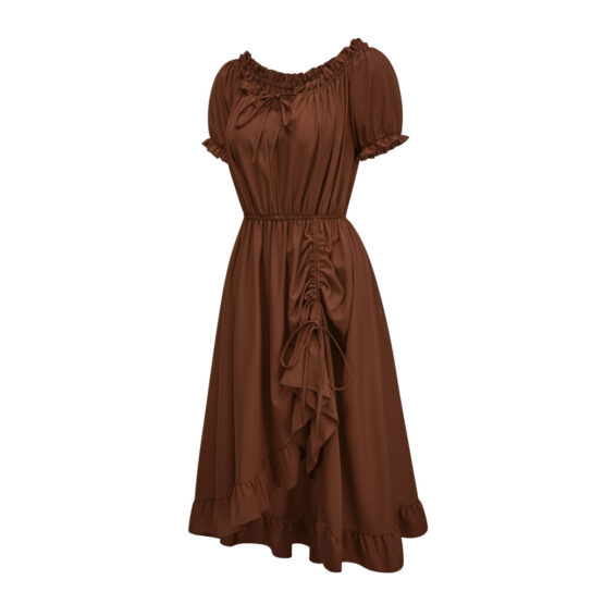 2337 - Cotton chemise ruche dress - Image 2