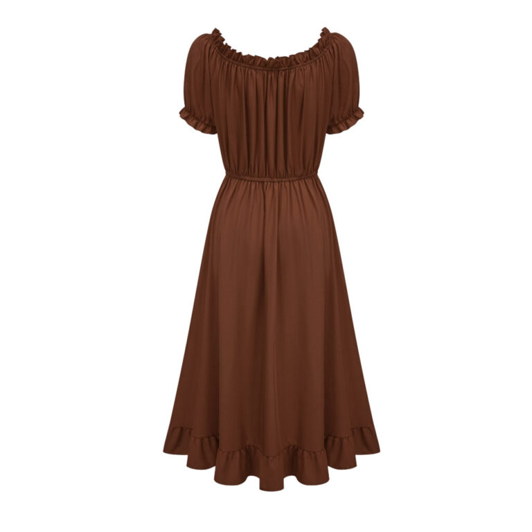 2337 - Cotton chemise ruche dress - Image 8