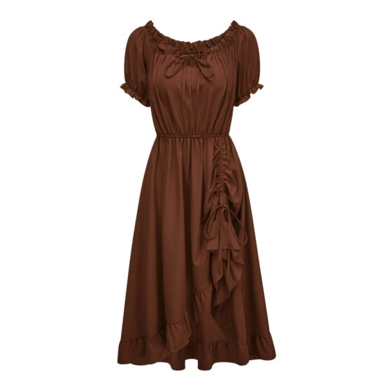 2337 - Cotton chemise ruche dress