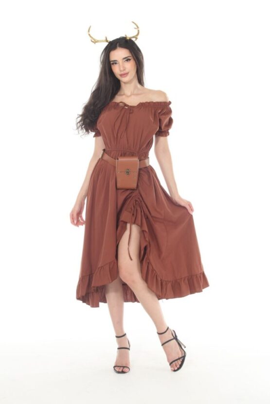 2337 - Cotton chemise ruche dress - Image 2